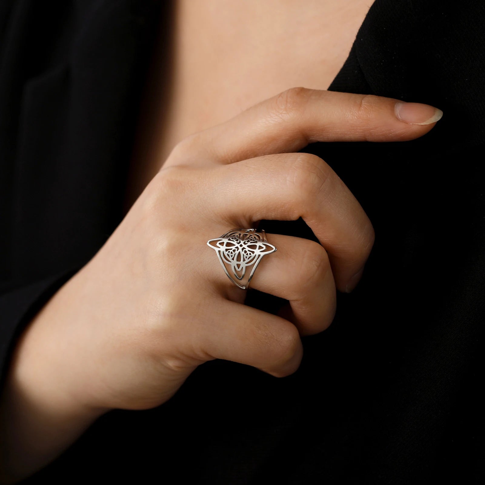 Witch Knot Stainless Steel Ring