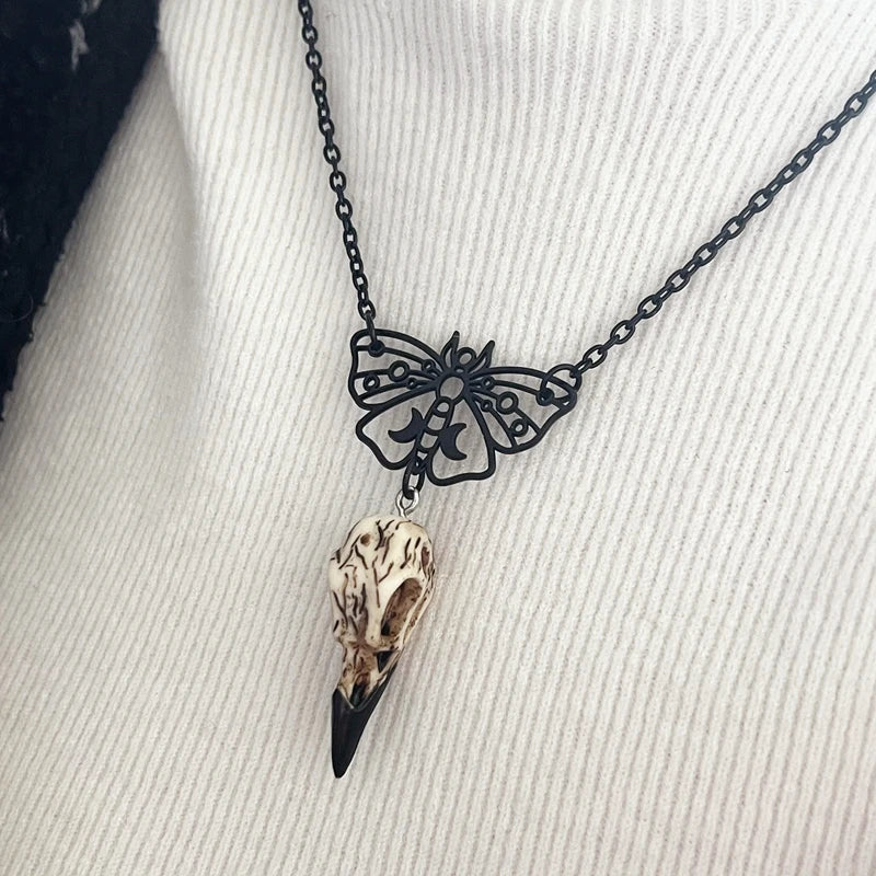 Raven Skull Necklace