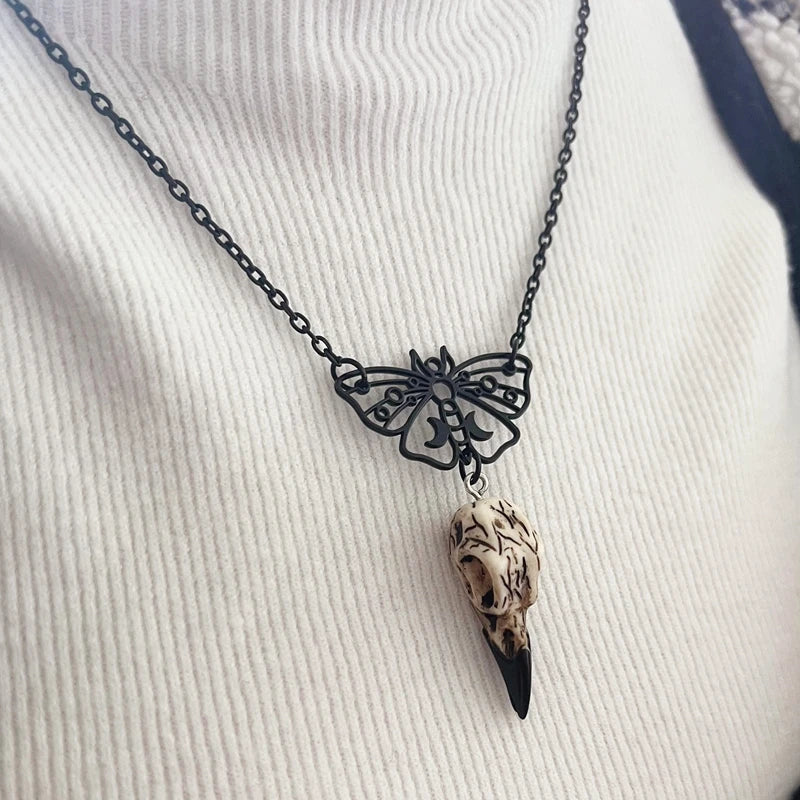 Raven Skull Necklace