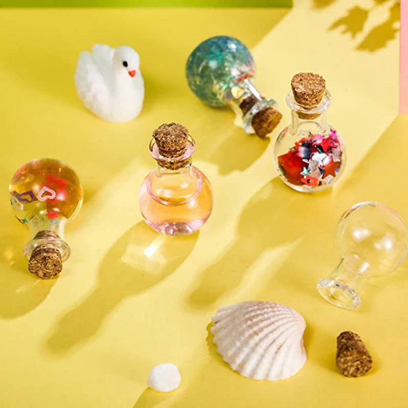 Mini Glass Potion Bottles 10pcs
