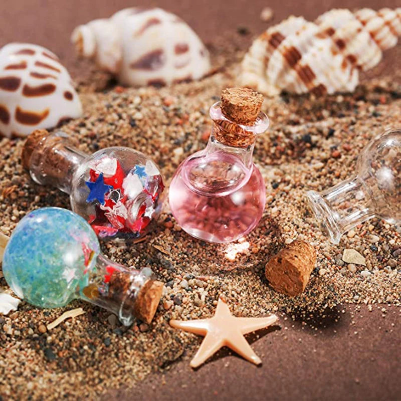 Mini Glass Potion Bottles 10pcs