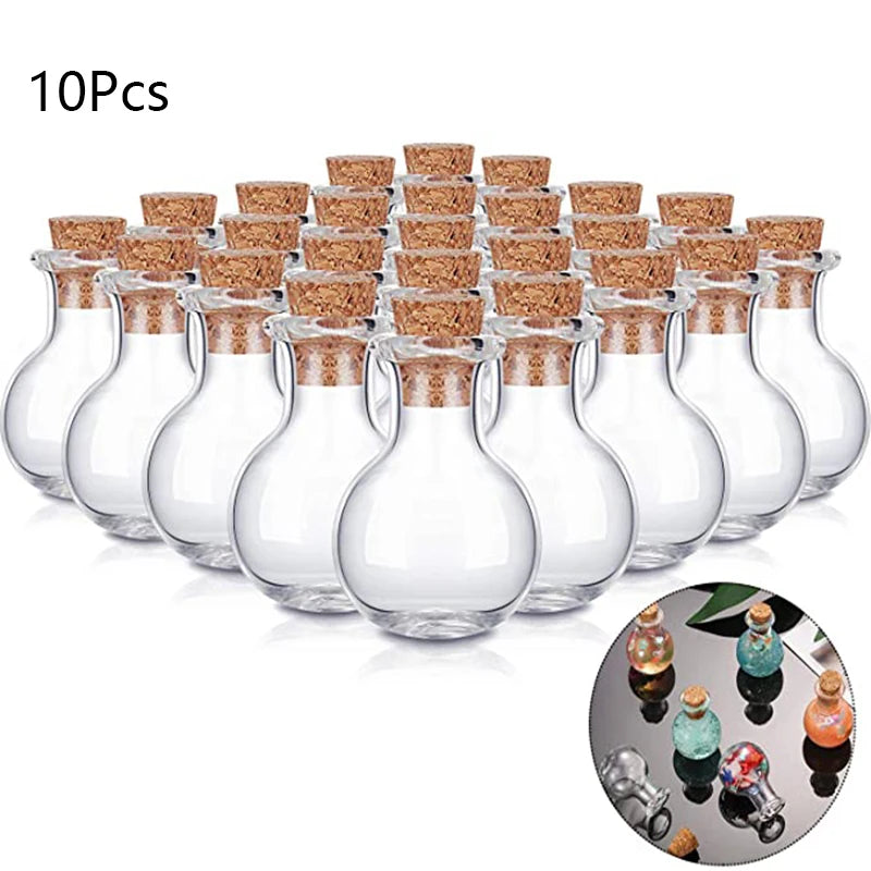 Mini Glass Potion Bottles 10pcs
