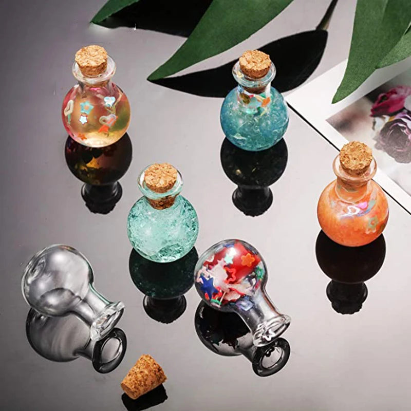 Mini Glass Potion Bottles 10pcs