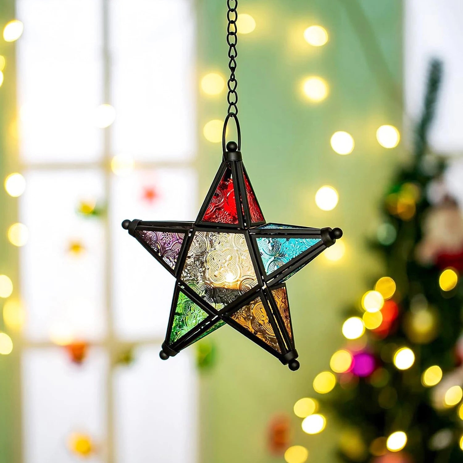 Pentagram Hanging Candle Holder