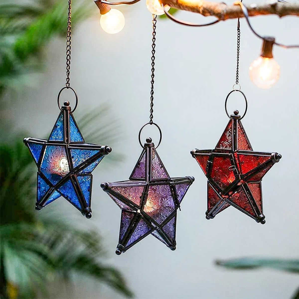 Pentagram Hanging Candle Holder