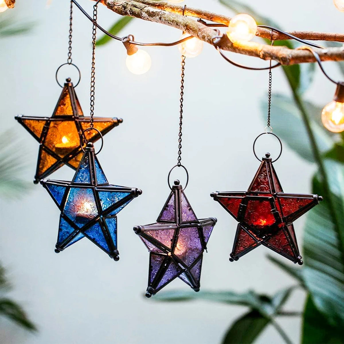 Pentagram Hanging Candle Holder