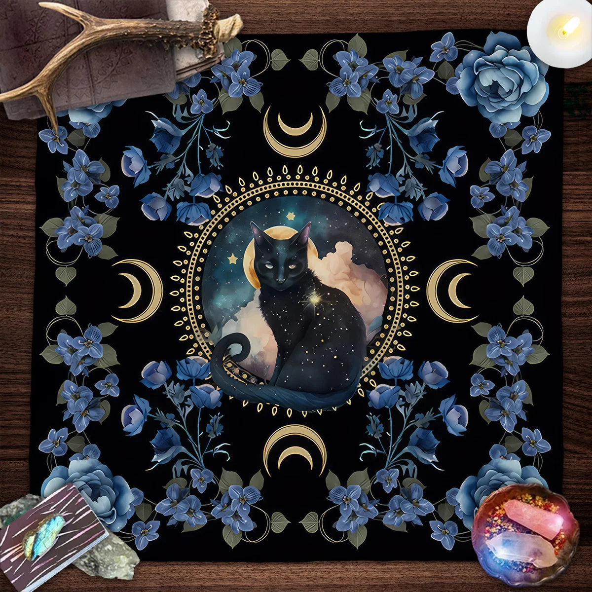 Black Cat Altar Cloth